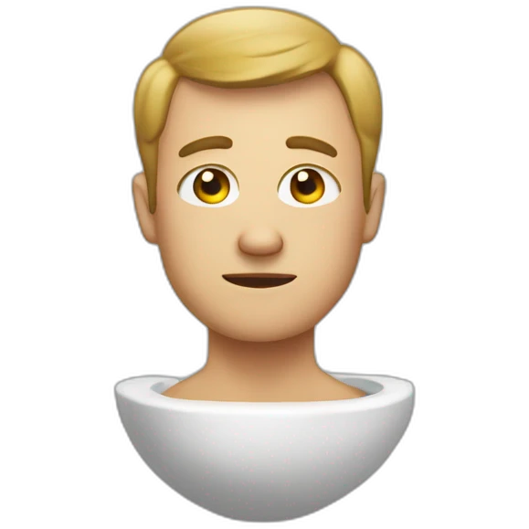 Man in toilet emoji