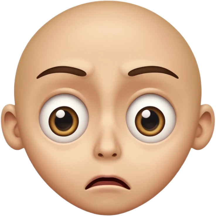 shocked face that looks traumatized emoji