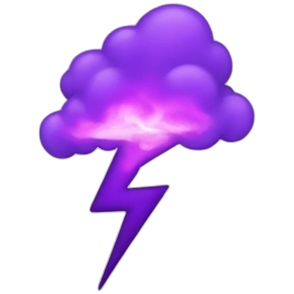 purple lightning emoji