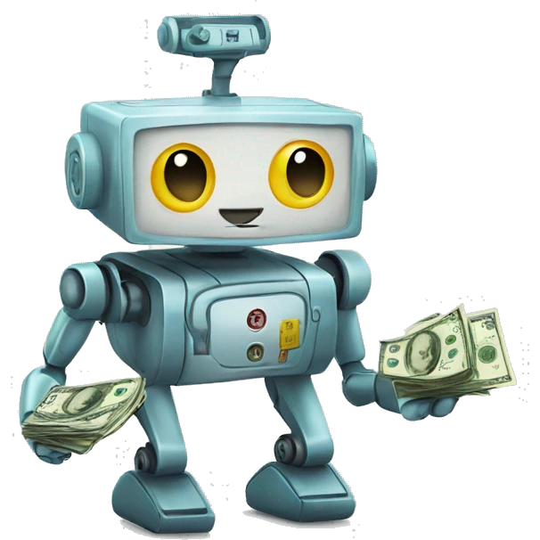 KI Roboter with Money  emoji