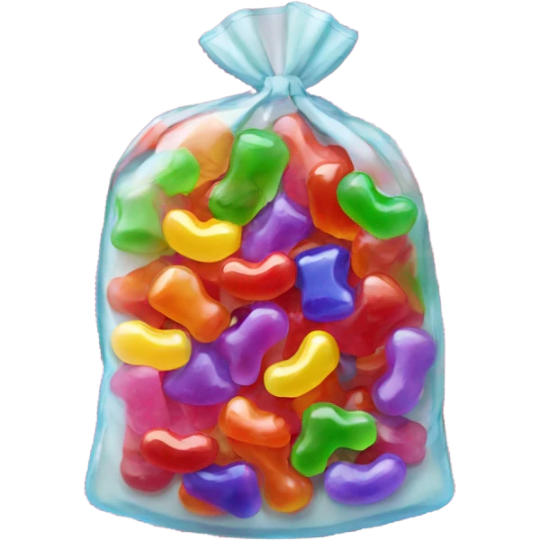 Bag of gummy candies emoji