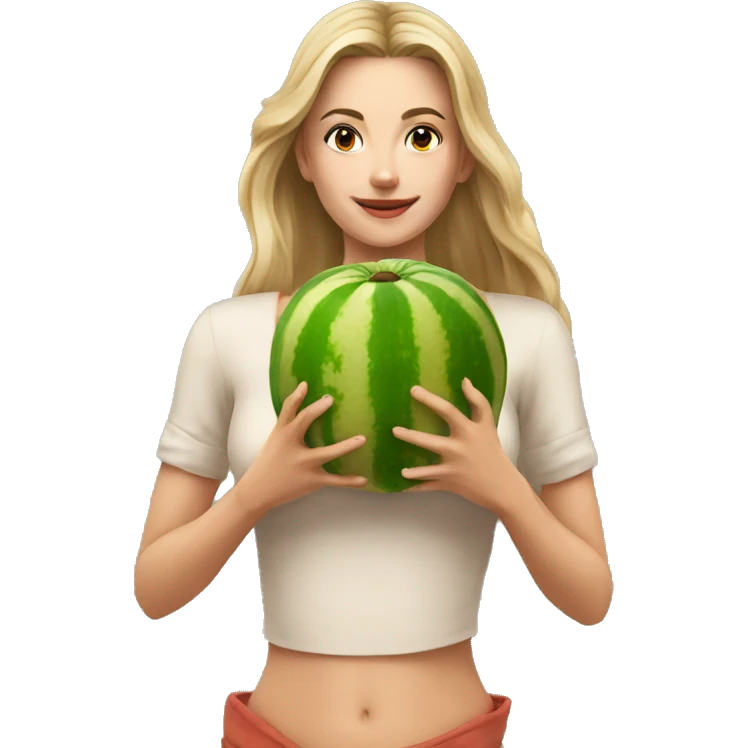Manon with melons emoji
