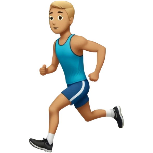 Man running into the woods emoji
