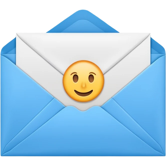 envelope with a paper letter inside, minimal and recognizable emoji