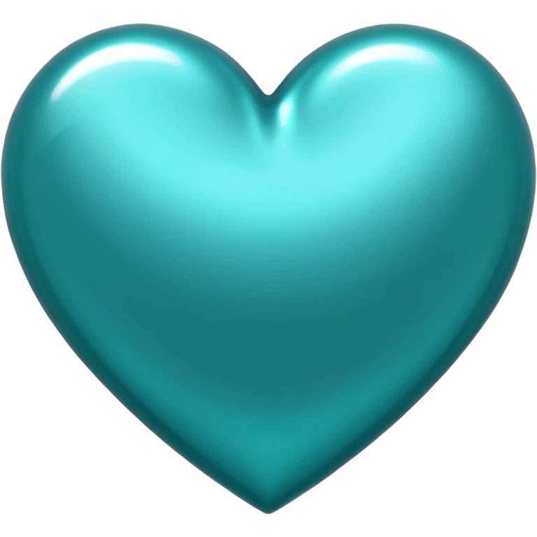 heart with a metallic teal finish emoji