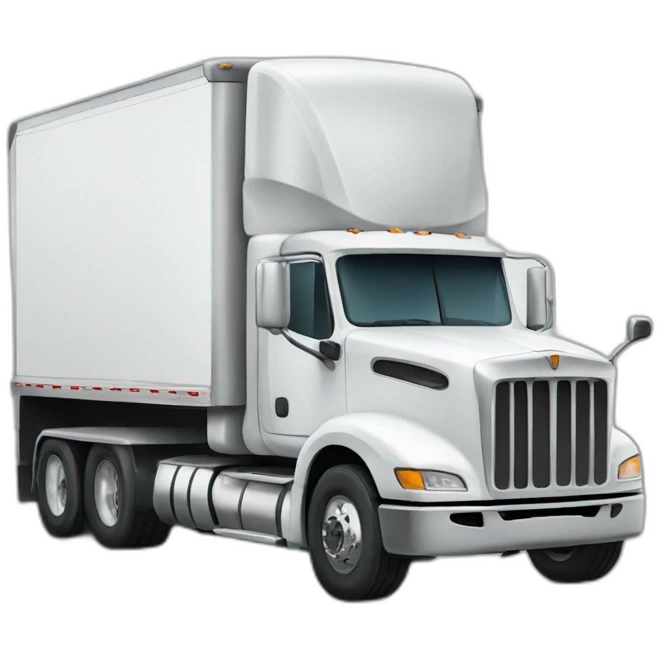 Semi truck trailer emoji