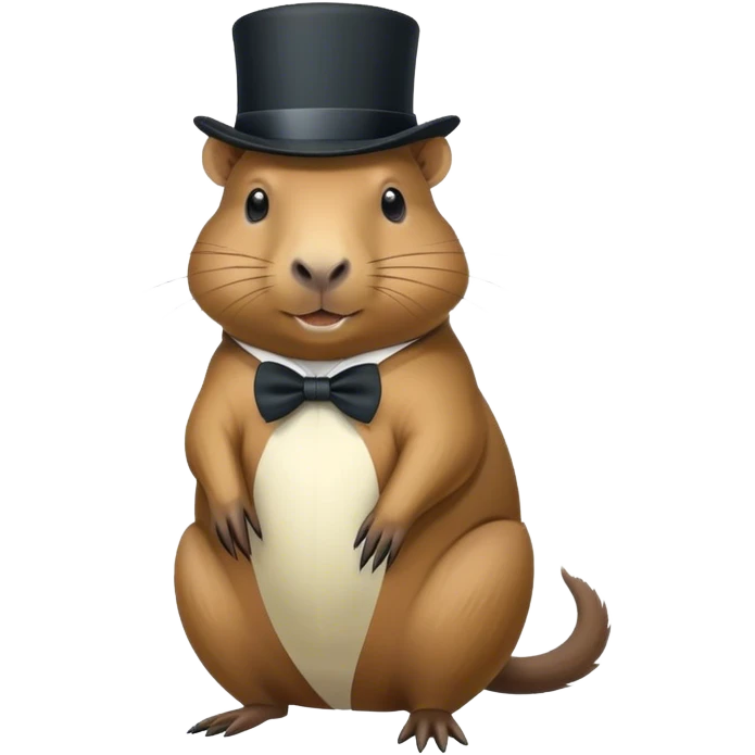 Capybara wear a top hat emoji