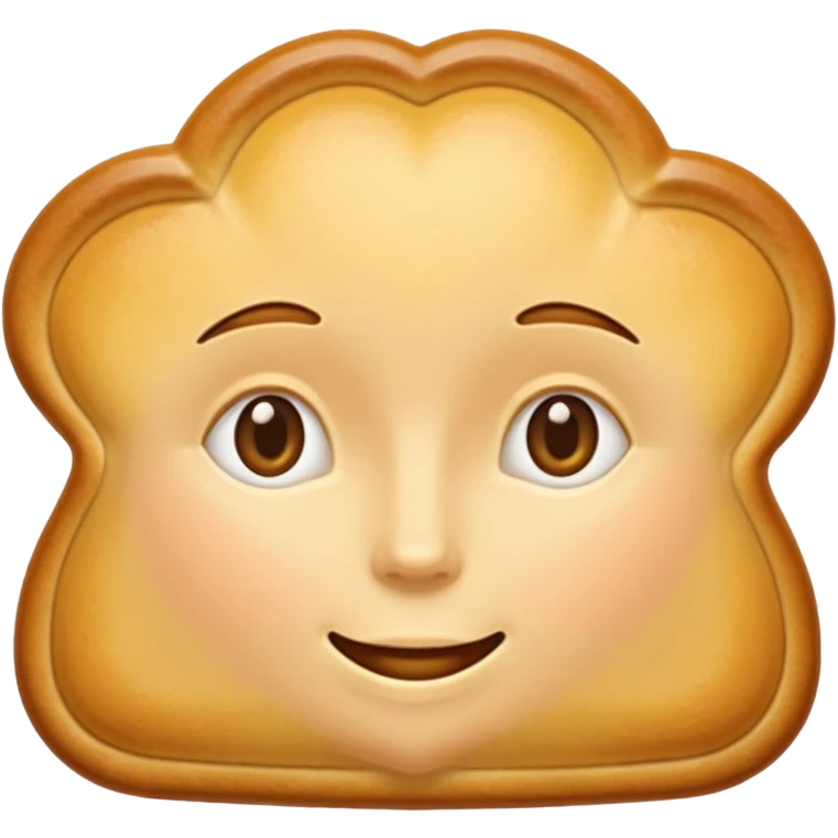 dessert Madeleine. without tail detail. long shape. 
one layer emoji