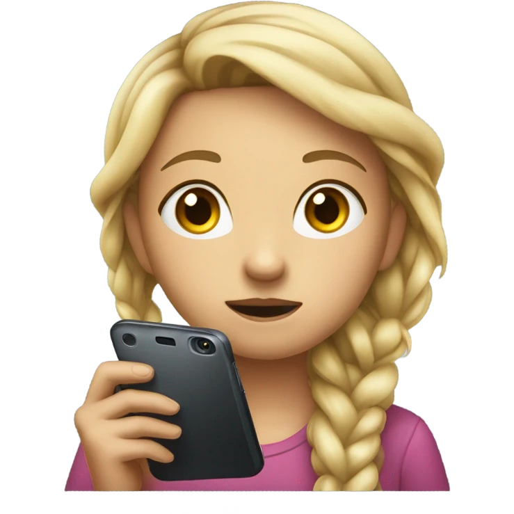 girl talking on a smartphone emoji