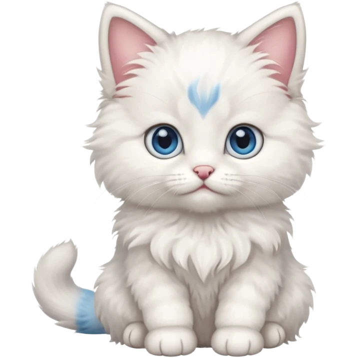 a sitting fluffy kitten  emoji