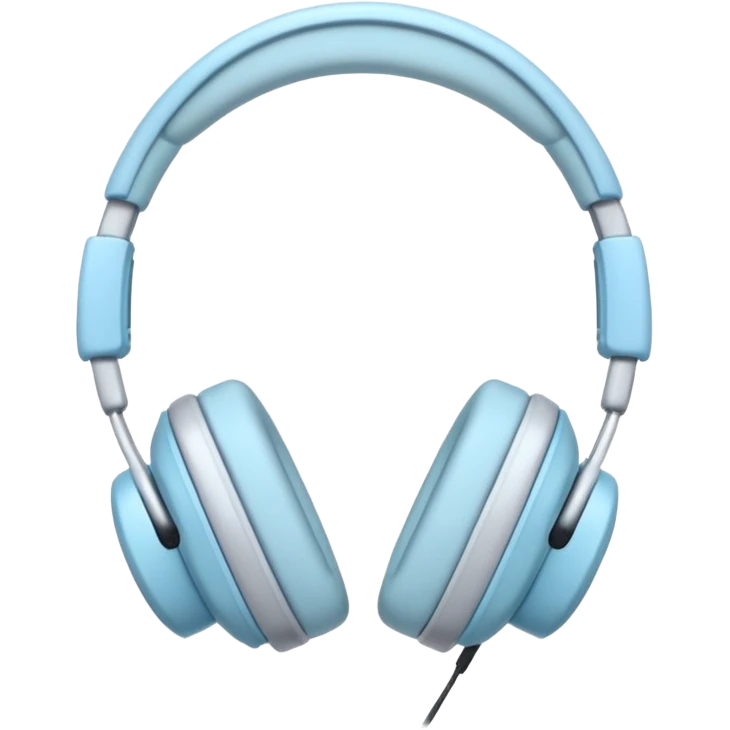 🎧 with pastel blue bows right on top of both ear cups emoji
