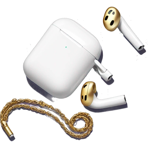 Gold Chanel AirPods emoji