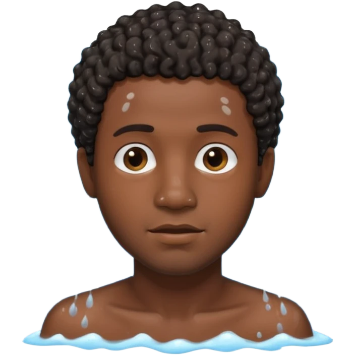 Naked shower adult black male short curly hair white male dark hair emoji
