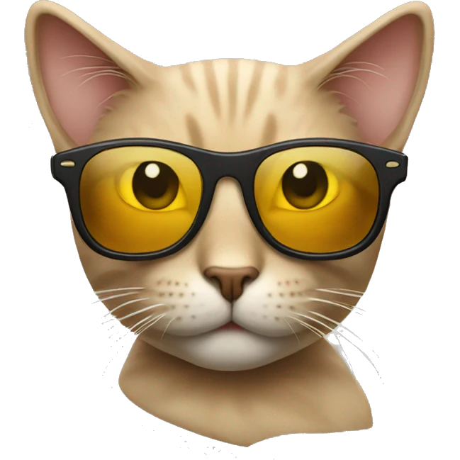 Cat with sunglasses emoji