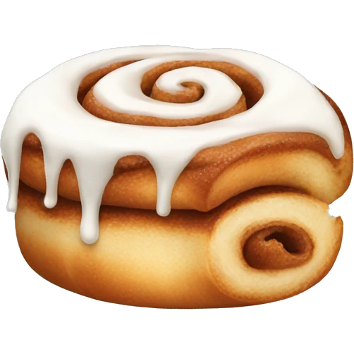 Cinnamon roll with icing emoji