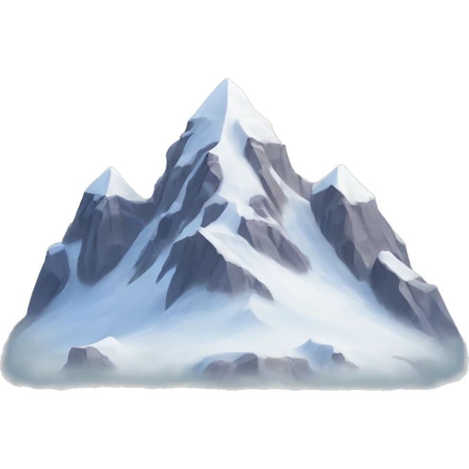 Snowcapped Mountain with three stars above it emoji