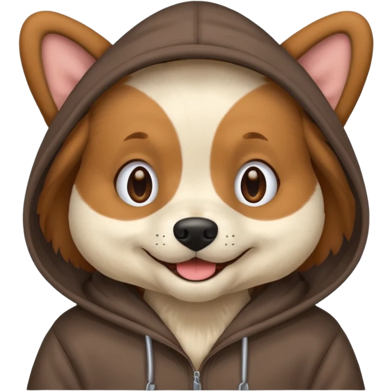 Dog with a hoodie emoji