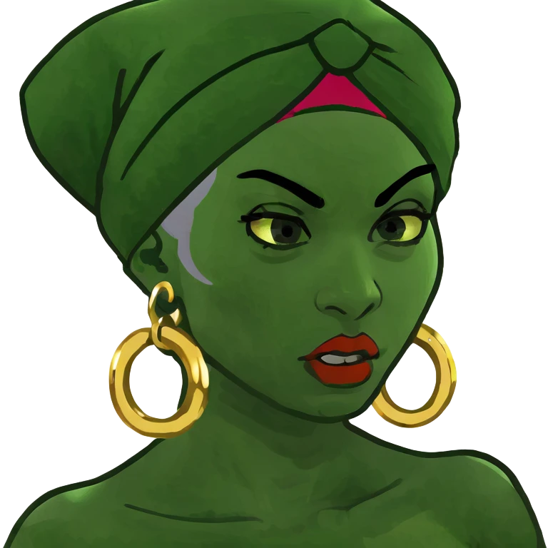 Angry black woman emoji