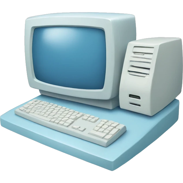 pastel blue computer emoji