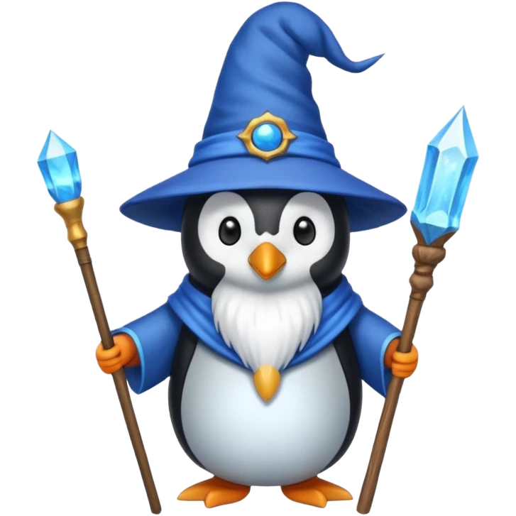 Penguin Wizard emoji