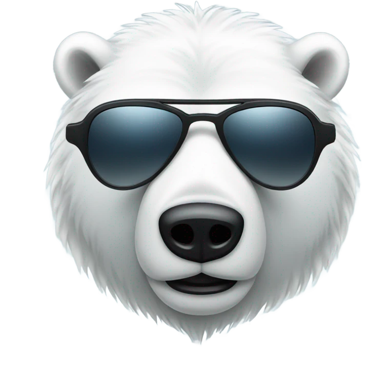 Polar bear with sunglasses emoji