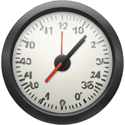 Clock in a style of speedometer  emoji