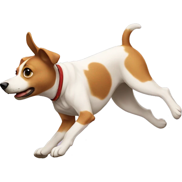 Dog doing a backflip emoji