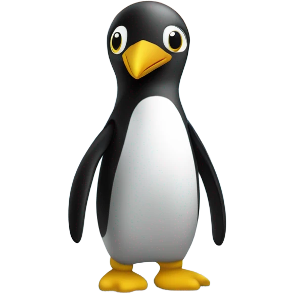 Pingu in Antarctica with yellow captions underneath him that say [noots internally] emoji
