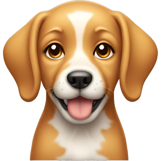 Puppy that has fox features but more blonde honey coloring emoji
