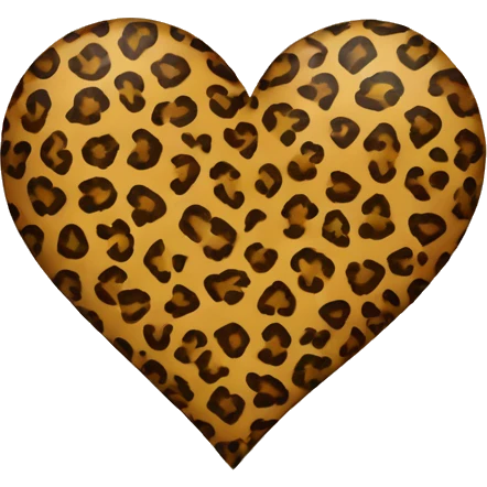 lepord print heart  emoji