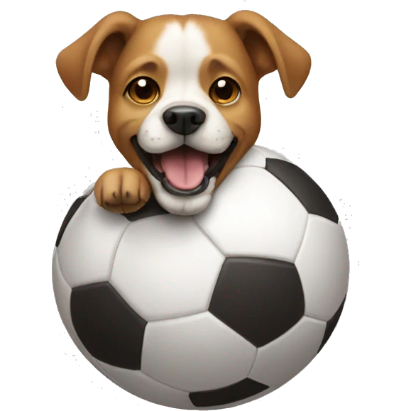 dog playing football  emoji