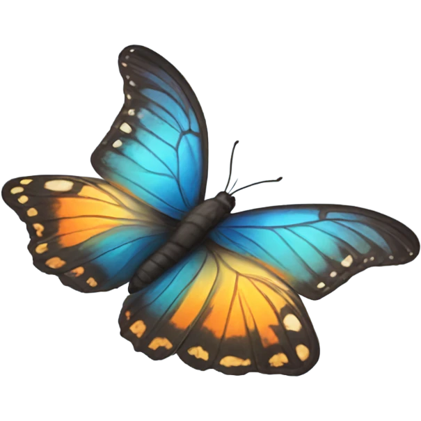 Butterfly flying emoji
