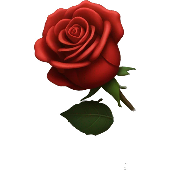 black rose with red paint emoji