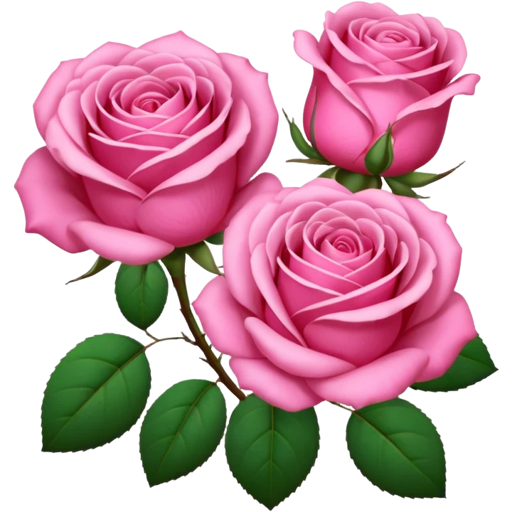 Pink Roses emoji