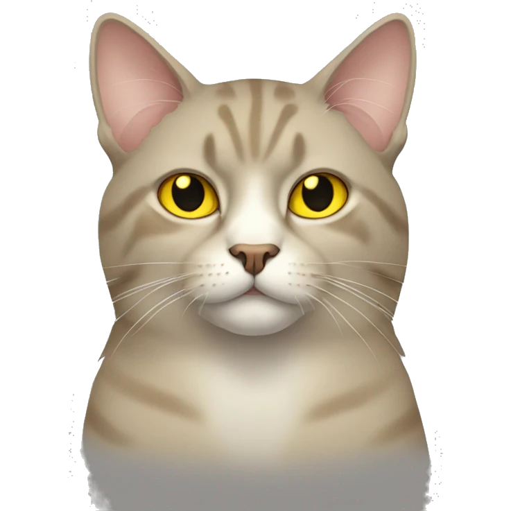 Buff cat with yellow eyes  emoji