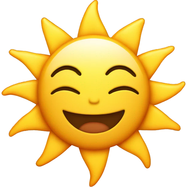 A happy sun emoji emoji