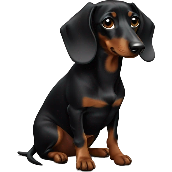 black dachshund  emoji