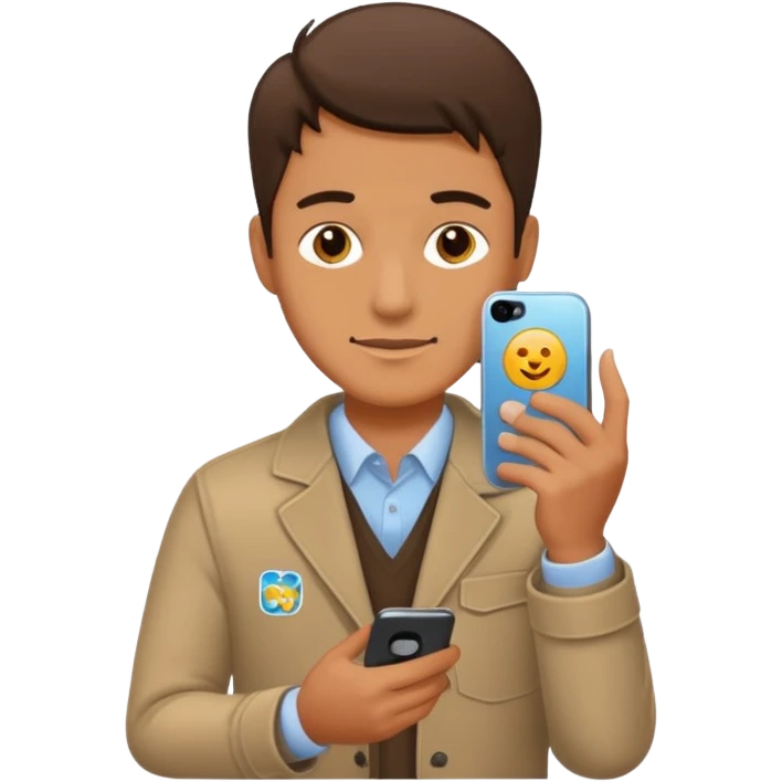 man using phone sticker
 emoji