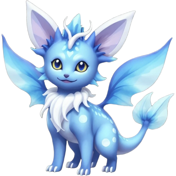 Nebulae Noibat-Vaporeon-Meowstic-Fakémon-hybrid-creature (full body)  emoji