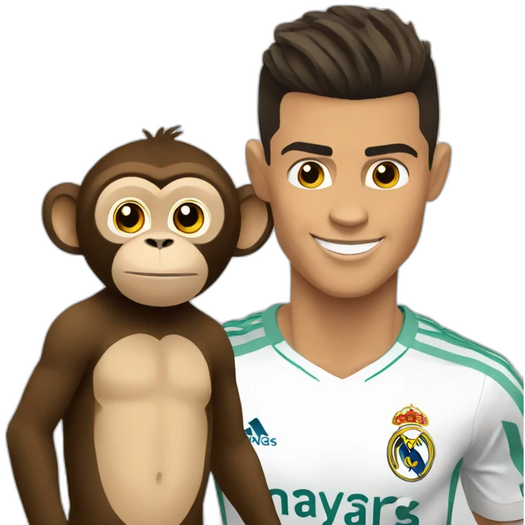 Monkey with cristiano ronaldo emoji