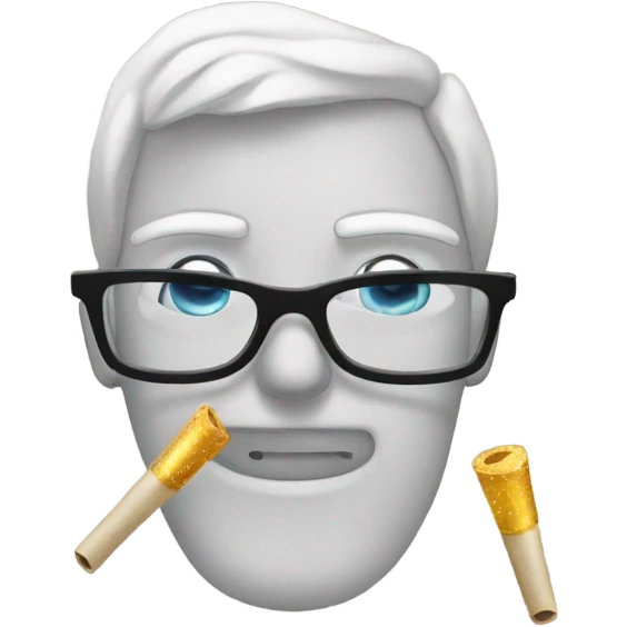 joint with new years glasses  emoji