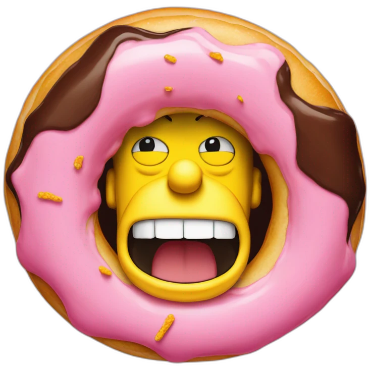 homer simpson inside a donut emoji