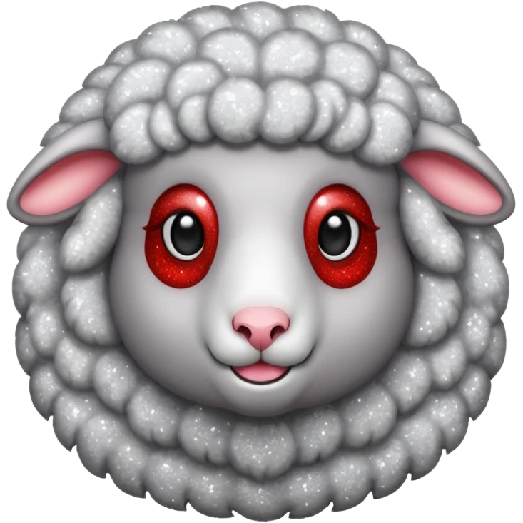 red glitter sheep emoji