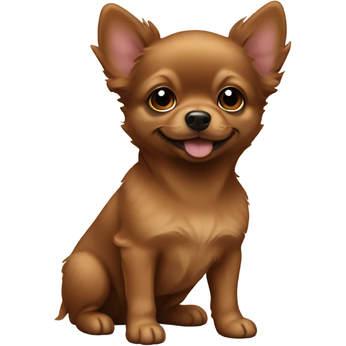 Brown pomchi puppy emoji