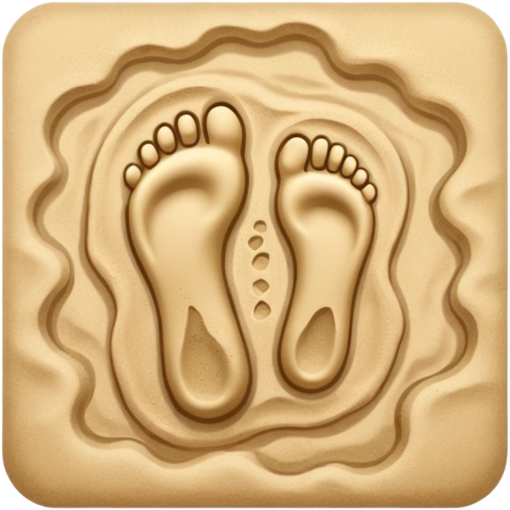 two footprints: child and adult emoji