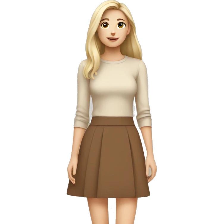 Short Skirt in Brown beige for autumn emoji
