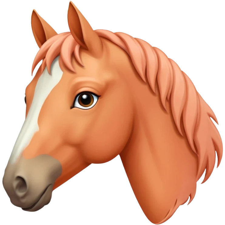 Horse that is a peach paint  emoji