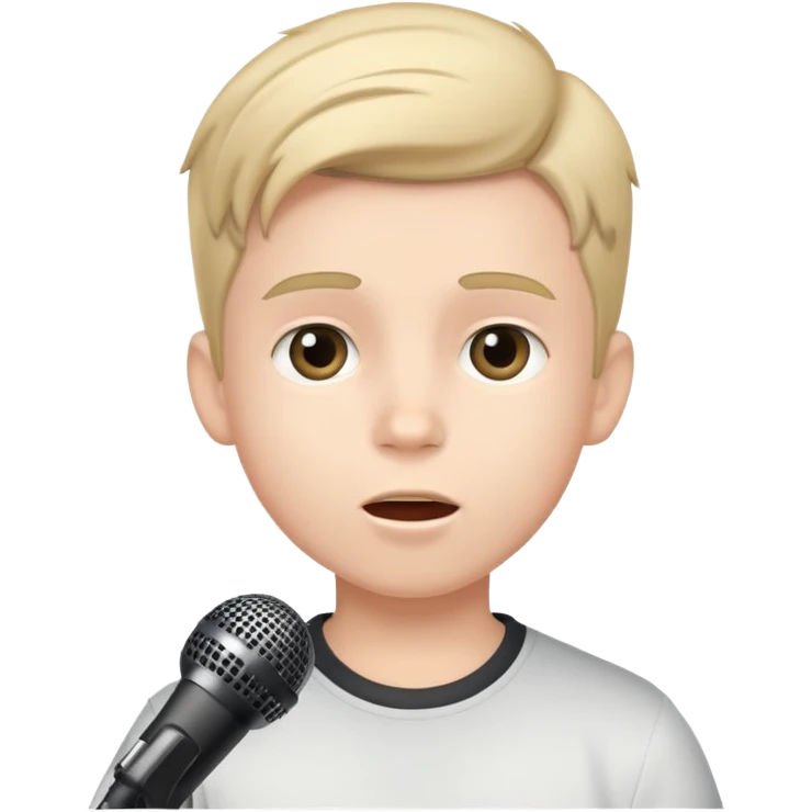 boy with microphone emoji