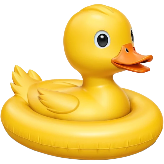 duck shaped swimming ring emoji