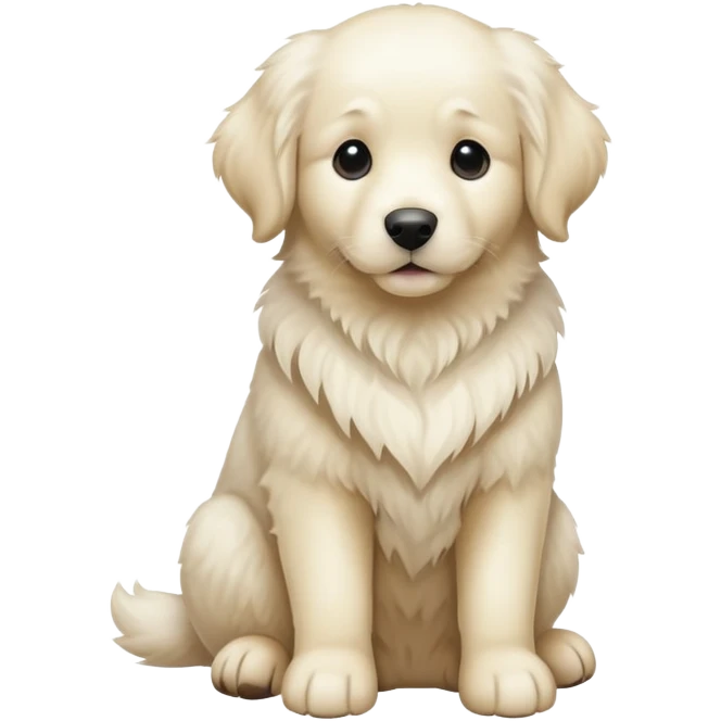 White retriever sitting emoji